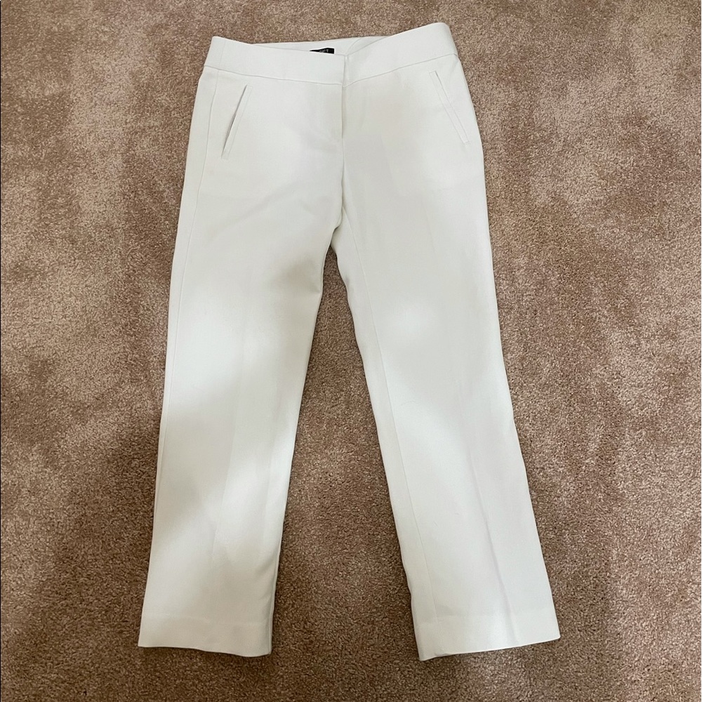 Ann Taylor Loft white ankle length dress pants